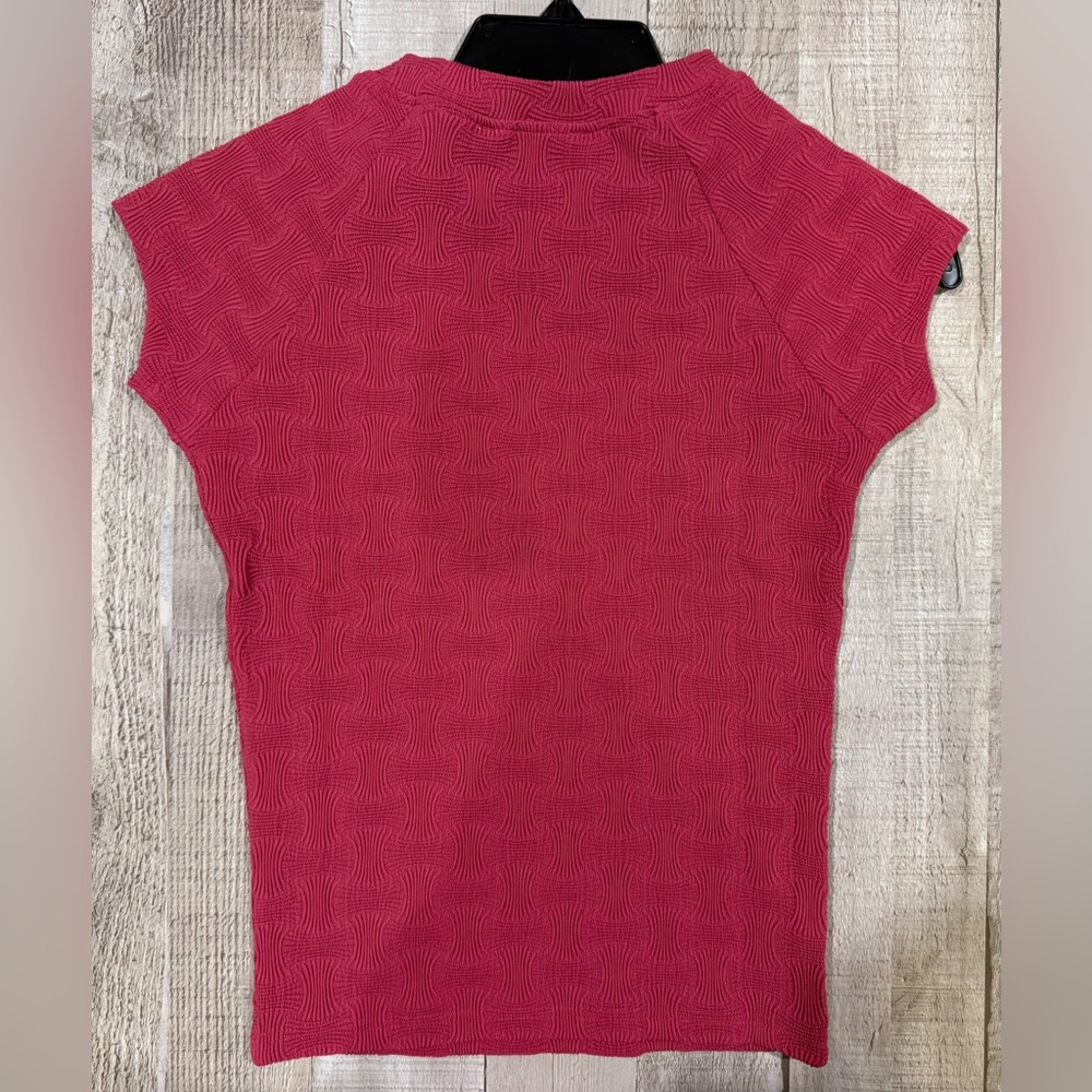 Anthropologie Raspberry Stretch Tee - Picture 2 of 5